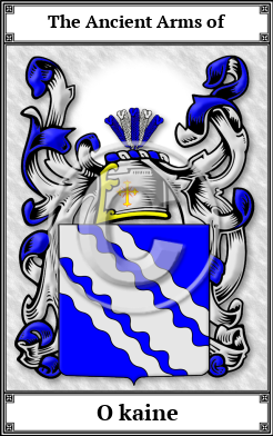 O kaine Family Crest Download (JPG)  Book Plated - 150 DPI